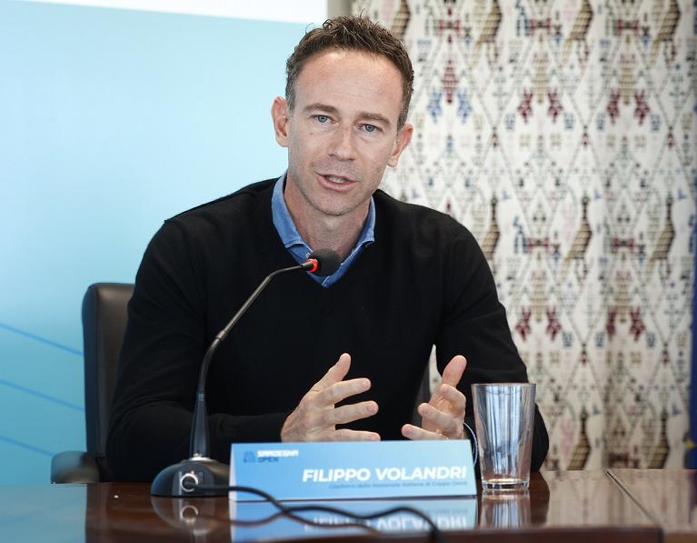 Filippo Volandri alla conferenza stampa di presentazione del Sardegna Open a Cagliari (Foto Alessandro Peralta)
