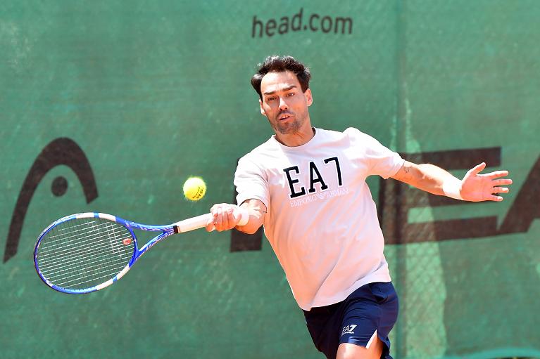 Fabio Fognini in allenamento (Foto Francesco Panunzio)